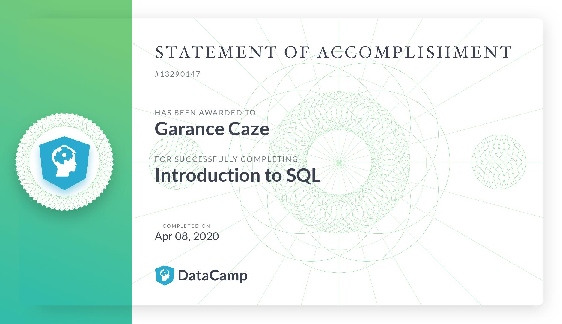 Introduction to SQL