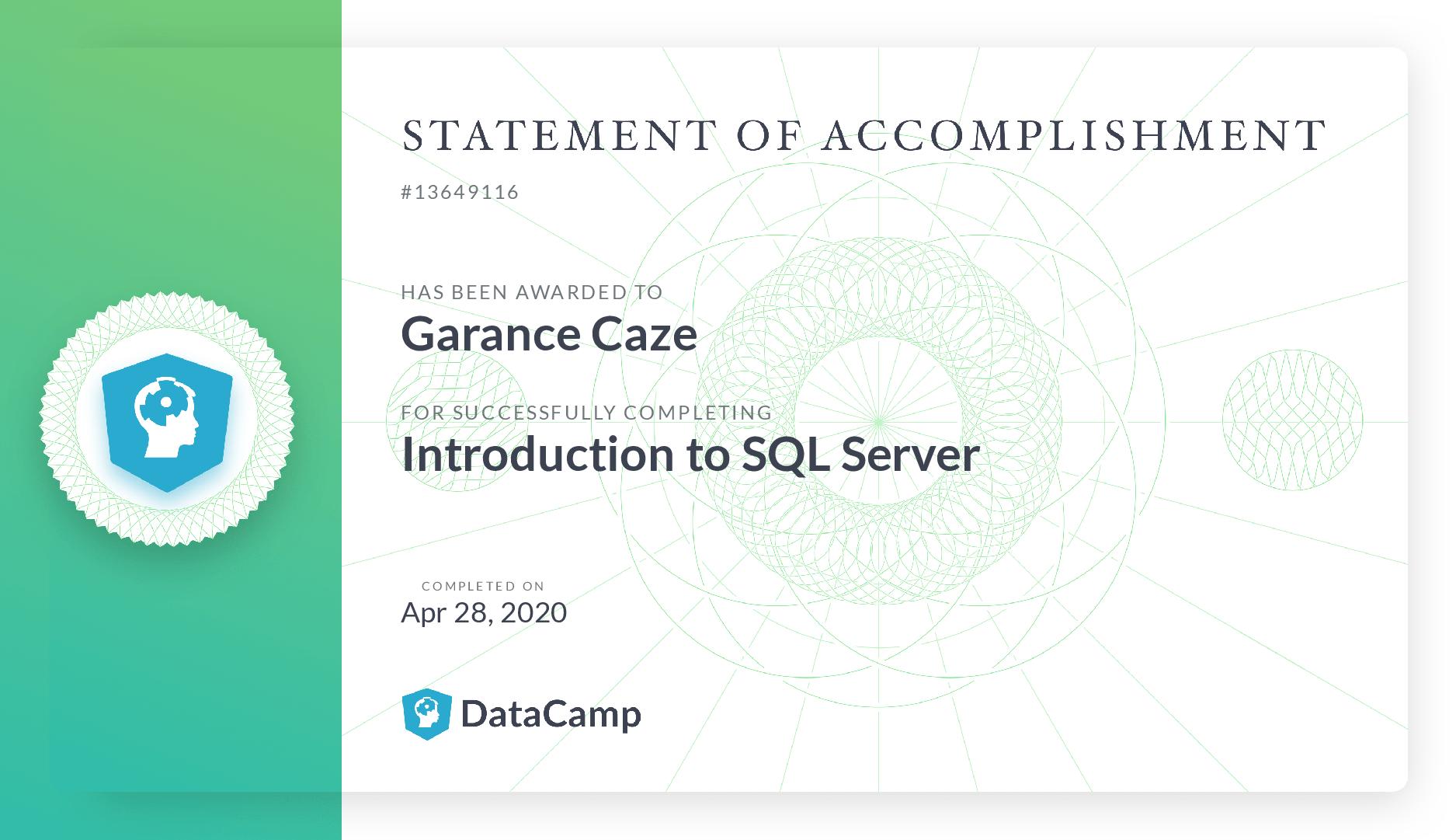 Introduction to SQL server